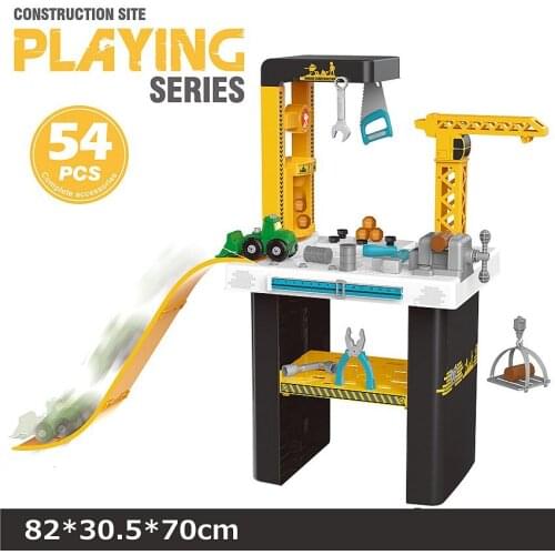 54pcs Playing series Simuational Pretend Play Construction platform Repair tool Boys Kids Toys birthday Holiday Gift