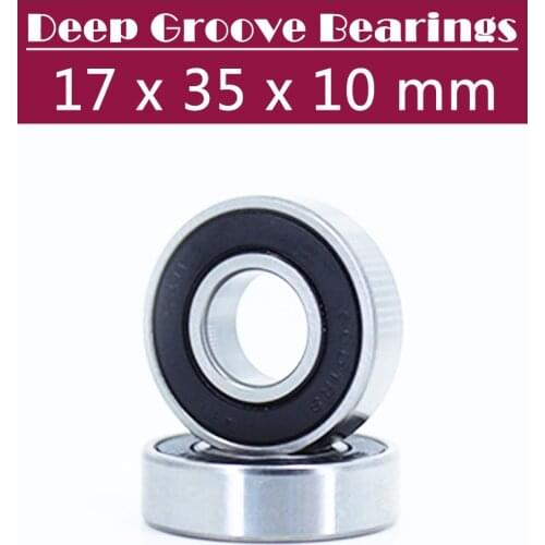 6003RZ Bearing 17*35*10 mm ABEC-3 ( 6 PCS) Mute High Speed For Blush Motors 6003 RS 2RZ Ball Bearings 6003RS 2RS With Nylon Cage