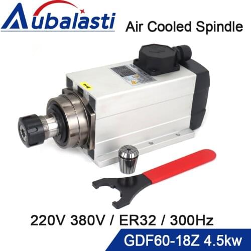 HQD CNC Spindle 4.5KW Air Cooled Spindle Motor 380V 18000rpm ER32 300HZ For CNC Milling Router Machine