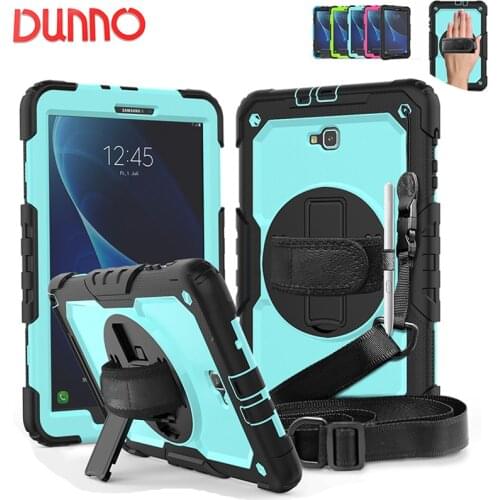 Samsung Tablet Case Stand For Funda Tablet 2016 Samsung Galaxy Tab A 10.1 SM-T580 T585 T587 Tablette Cover Rotate Hand Strap