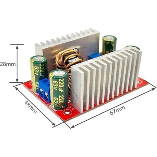 DC 400W 15A Step-up Boost Converter Constant Current Power Supply LED Driver 8.5-50V to 10-60V Voltage Charger Step Up Module