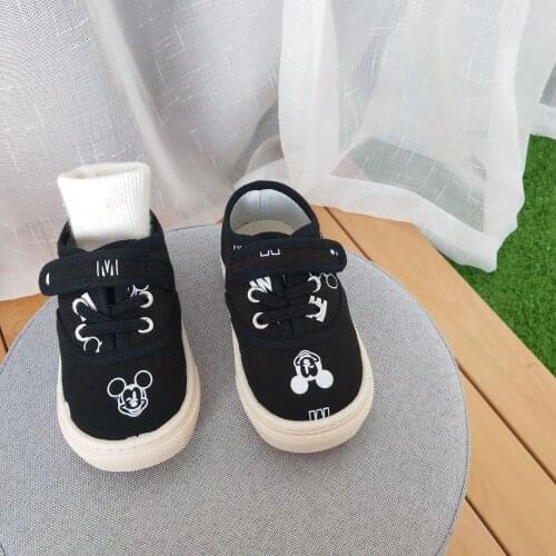 Disney childrens cartoon Mickey Mouse boy girl baby non-slip soft sole casual shoes student sports canvas shoes
