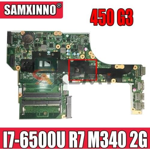 For DA0X63MB6H1 CPU. I7.6500U R7 M340 2G graphics card hp ProBook 450 G3 470 G3 Laptop PC motherboard 100% Test OK