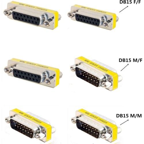 Two rows of DB15P male and female adapters