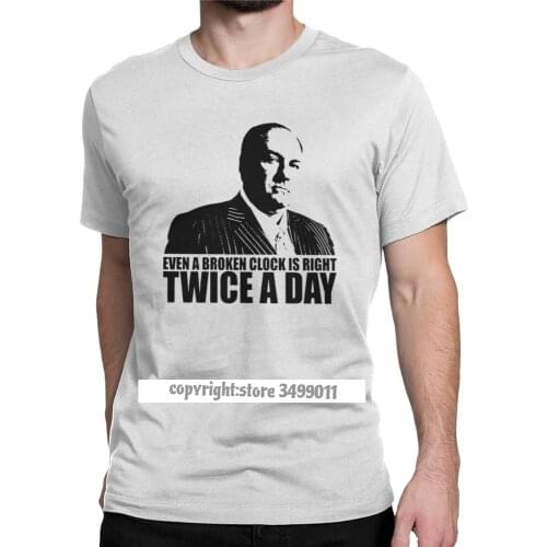 The Sopranos Tony Soprano Mens T Shirts Crime Drama Tv Series Bada Bing Novelty Tees Fitness T-Shirt Premium Cotton