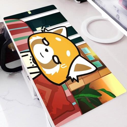 Aggretsuko Mouse Pad Gamer Rug Kawaii Accessories Mousepad Anime Mat Rubber Gaming Pc Gamer Full Barato Csgo Pad on the Table