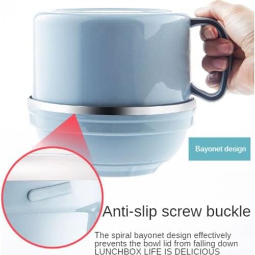 1xStainless Steel Bowl For Noodle Udon Ramen Rice Double Insulated Dish With Lid