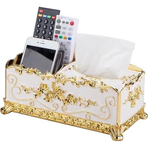 Multifunctional kitchen storage tissue box European creative living room drawer box desktop remote control napkin storage box