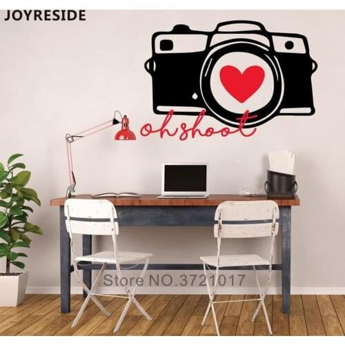 JOYRESIDE Camera Photo Wall Stickers Photo Shoot Wall Decals Vinyl Design Photography Art Livingroom Wall Decor Stickers WM381