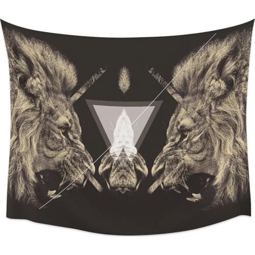 Angry Lion Tapestry Wall Hanging Home Wall Decor Bedroom Tapestry Yoga Mat Picnic Mat