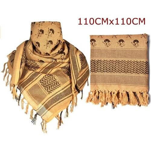 110X110CM Hunting Windproof Men Women Combat Scarf Skulls Shemagh Tactical Desert Scarf