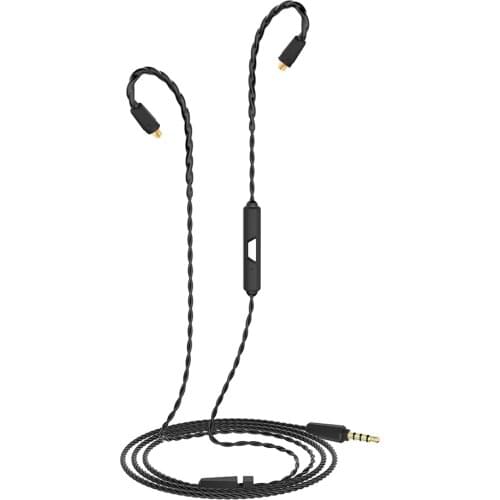 OKCSC Headphone MMCX Connector Cable OFC with Mic 3.5mm Plug Ear Hook Design Upgrade Cables for shure se215 westone w80