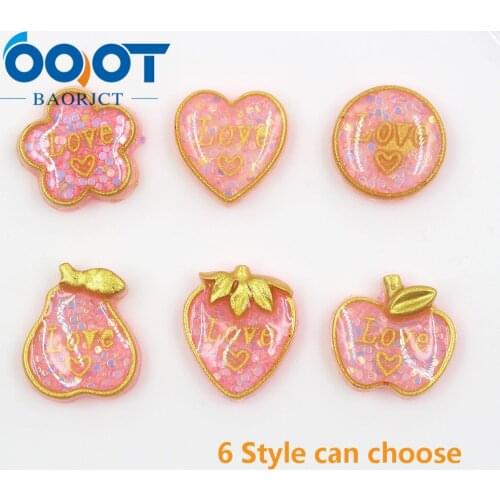 OOOT BAORJCT 20312-9,10pcs 18mm*18mm Variety Color sequin LOVE pendant,Trinkets ornaments Decorations,DIY handmade materials
