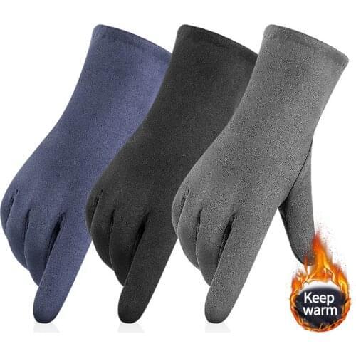 Winter Warm Skiing Suede Men Glove Outdoor Sports Cycling Windproof Running Touch Screen Fishing Motorcycle Women Gloves Fitness
