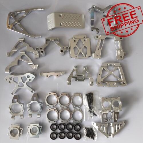 Nice Alloy CNC Front + Rear Bulkhead + Wheel Hub Carrier + Shocok Tower for HPI KM Rovan Baja 5B 5T 5SC 1/5 RC CAR