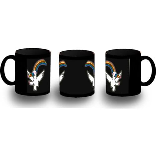 MERCHANDMANIA Cup completely black CURRO Pet EXPO SEVILLA 92 custom washable cafe dishwasher ceramic