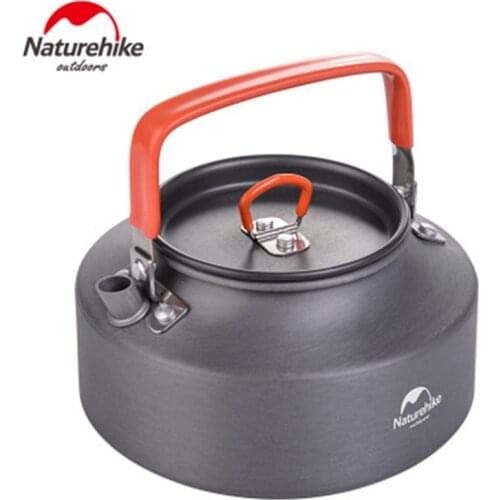 Naturehike Outdoor Camping Cookware 1.1L 1.6L Portable Water Kettle Camping Picnic Tableware Equipment Hard Alumina Kettle