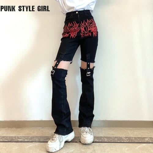Женские зимние брюки PUNK STYLE GIRL China At AliExpress