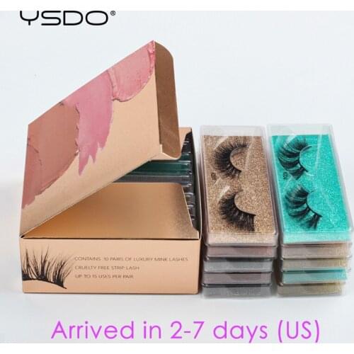 YSDO Eyelash Wholesale 5/30/50/100 Pairs 3D Mink Lashes Natural False Eyelashes Dramatic Lashes Makeup Faux Mink Lashes In Bulk