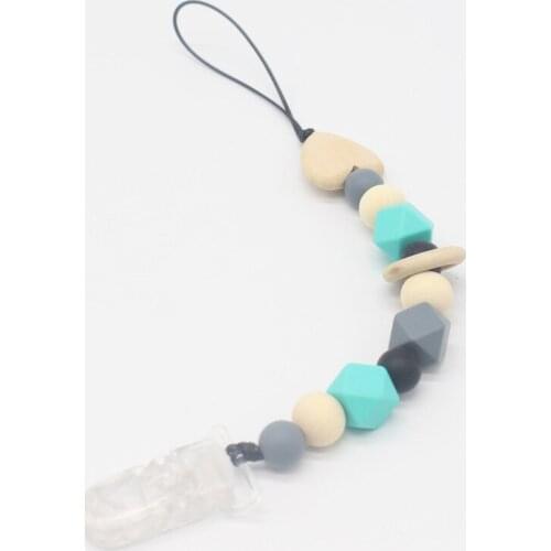 Personalized Silicone teething Pacifier Chain Candy Color Soother Clips Leash Strap Nipple Holder For Nipples baby chew toys