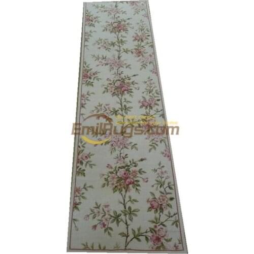 Old Hand-made Traditional Wool Needle-point Carpet Antique Chinese Hand-made Wool Home Decore Traditional Wool Knitting Carpets