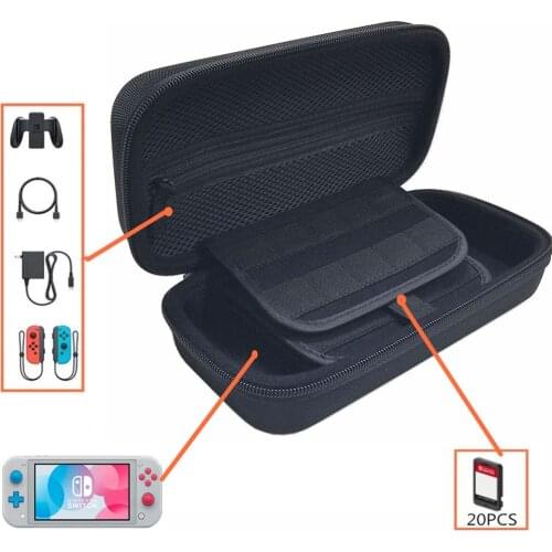 Thicken Storage Bag for Nintend Switch Lite Nintendoswitch Mini Accessories Case Durable Shell For Charger adapter 20 Game cards