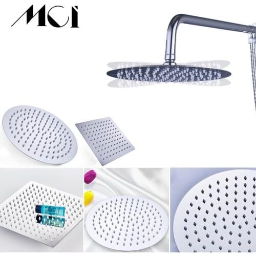 Ultra-thin Stainless Steel Waterfall Shower Heads Rainfall Shower Head Rain Chrome High Pressure Bath Filtered Faucet Accessorie