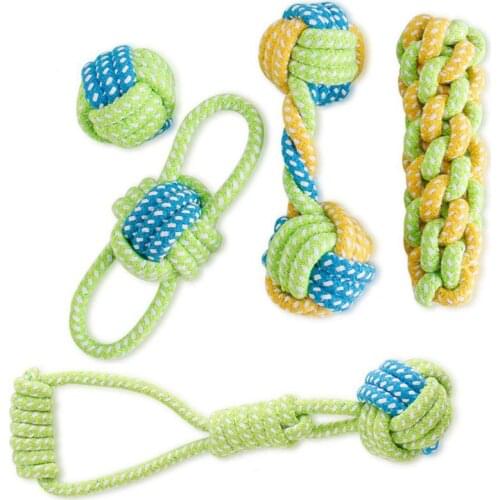 Small Dog Puppy Rope Chew Toys Teething Clean,Natural Cotton Rope Ball Interactive Tug Of War Toys For Aggressive Chewers