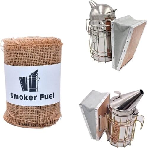 300CM/Roller Hessian Bee Smoker Fuel Burlap Smoker Fuel Beekeeping Smoker Fuel Cleaner Smoke Less Irritant to Bees
