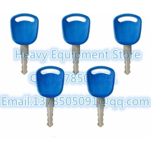 5PCS 14601 Excavator Tractor Ignition Starter Switch Key For New Holland Grader Dozer Case IH For Ford