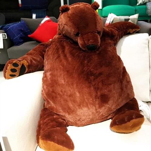 60/100CM Huge Brown Bear Plush Toys Lovely Teddy Bear Plush Stuffed Animal Soft Doll Pillow Cushion Toys For Girls Kids Birthday