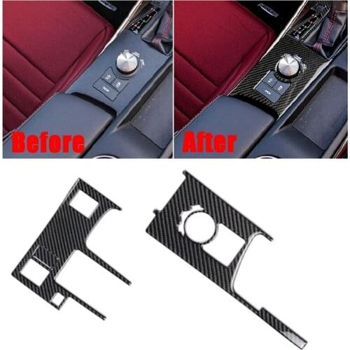 Car Carbon Fiber Gear Shift Panel Cover Trim Frame LHD Gear Panel for Lexus IS250 IS200 350 2014-2018