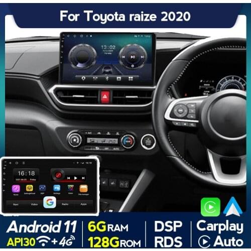 Android 11 Carplay Auto Car Radio Stereo Receiver For Toyota Raize 2020 Multimedia Player 2DIN NO DVD Head Unit 4G+WiFi Audio FM