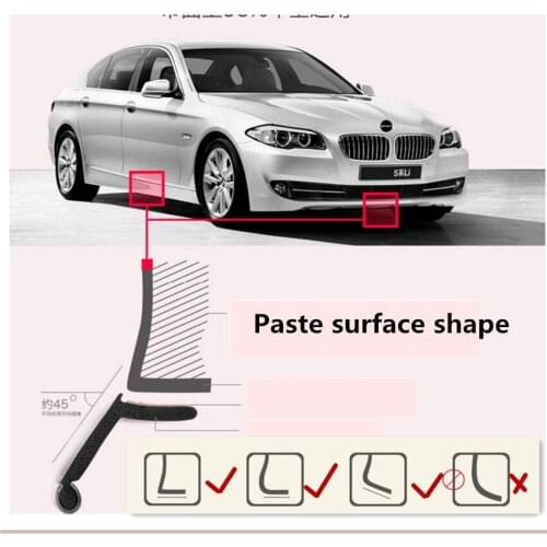 Car Universal Carbon Fiber Front Bumper Lip Stickers For LADA Priora Sedan sport Kalina Granta Vesta Niva Largus Vaz Samara 2110