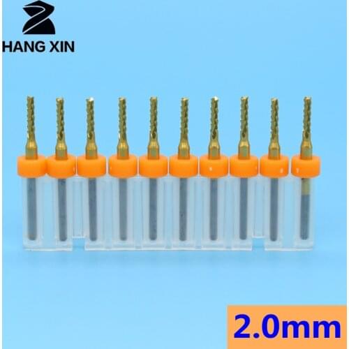 Free shipping High quality 10pcs/lot Titanium Nitride Coated Carbide PCB CNC milling cutter 0.4mm 0.5mm 1.0mm 1.5mm 2.0mm