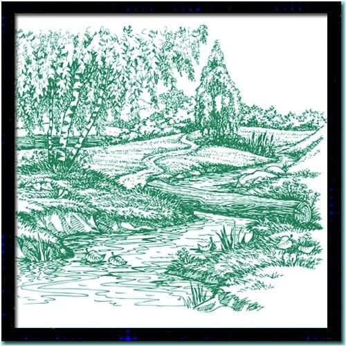 DABOXIBO Tree by The River Clear Stamps Mold For DIY Scrapbooking Cards Making Decorate Crafts 2020 NEW Arrival