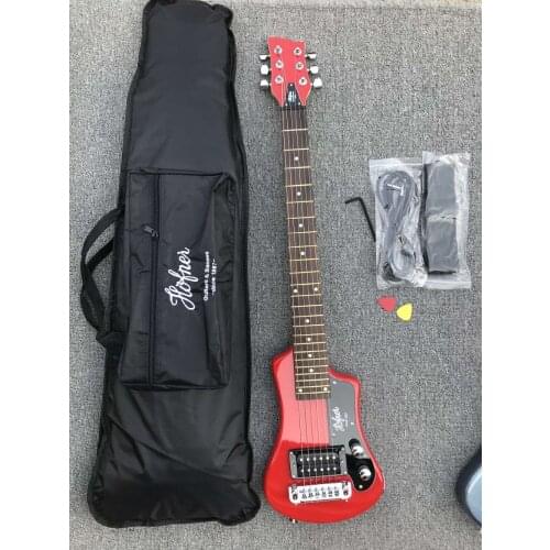 Travel Mini Electric guitar Black Red Blue Colour With Cotton Soft bag+ strap + plectrums