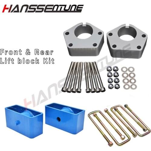 HANSSENTUNE 2.5" Front Ball Joint Spacers and 2" Rear Lift block Leveling Lift Kit for Hilux Surf IFS 1986-2004