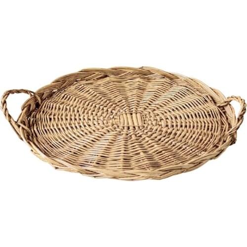 Round Storage Baskets BreadTray Fruit Dish Vietnam Classic Weave Lightweight And Beautiful Strong And Durable Food Pan
