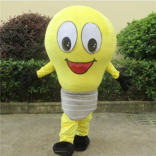 Mascot Light Bulb Mascot Costume Cartoon Character Cosplay Carnival Costume Fancy Dress Mascotte Costumes