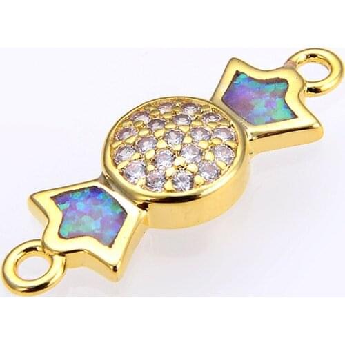 New Product Opal Candy Silver Crystal Inlaid Bracelet Connector DIY Fashion Bracelet Necklace Accessories Wholesale