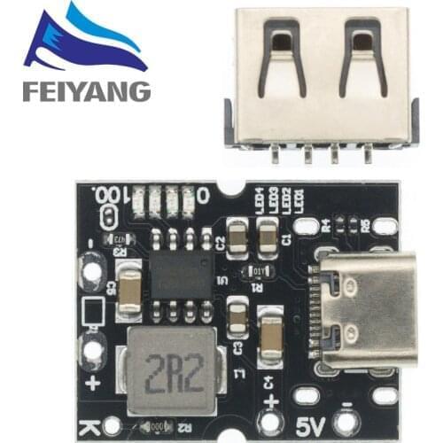 Type-C USB 5V 2A Boost Converter Step-Up Power Module Lithium Battery Charging Protection Board LED Display USB For DIY Charger