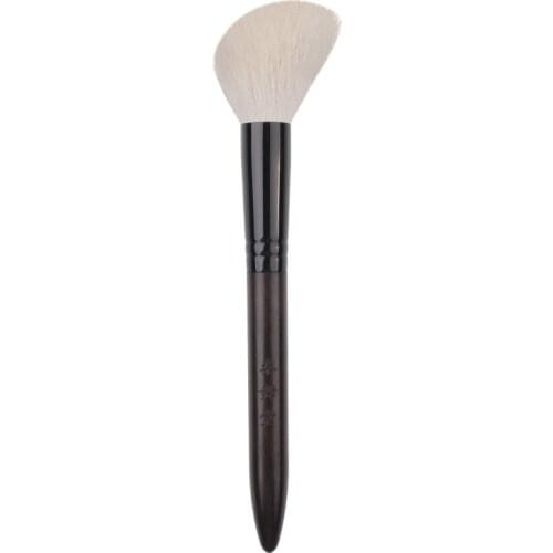 Z198s Professional Handmade Makeup Brushes Soft Saikoho Goat Hair Multi-task Angled Contour Blush Brush Ebony Make Up Brush