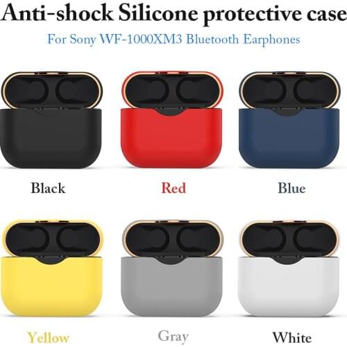 Silicone Protective Case Clamshell Opening Anti-shock Protective Cover Shell For Sony WF-1000XM3 Bluetooth Earphones Sincere