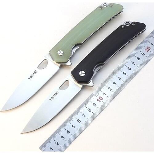58HRC Folding Knife 440C Steel Tactical Knives G10 Handle Ball Bearing Camping Self-defense Pocket Hunting Peeling EDC Tools