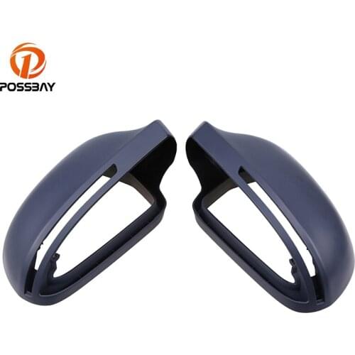 POSSBAY Dark Grey Rear Side Door Mirror Cover for Audi A3/S3/Sportb./Lim./qu 2009 2010 2011 2012 2013 Car Rearview Mirror Caps