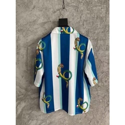 UK0233 Fashion Mens Shirts 2021 Runway Luxury famous Brand European Design party style Mens Clothing