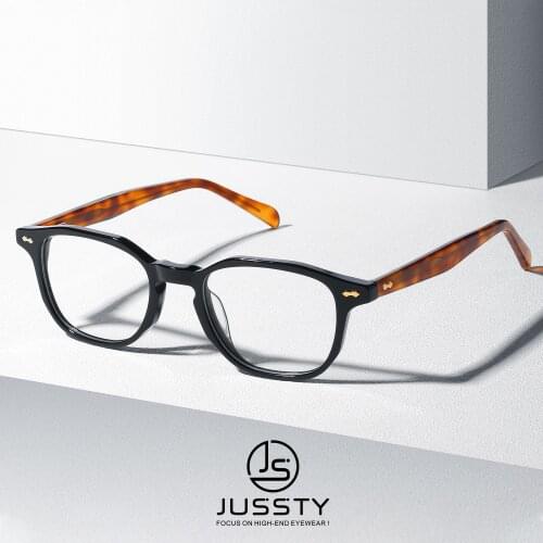Vintage Prescription Glasses Frame Men Custom Optical Myopia Eyeglasses Frame Women High End Acetate Retro Brand Spectacle Clear