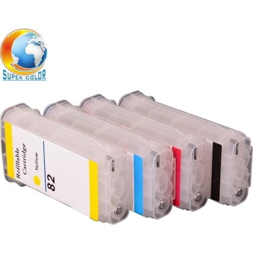 Top quality 130ml for hp 10 82 refill Ink cartridge for hp designjet 500 800 510 refillable ink cartridge with chips