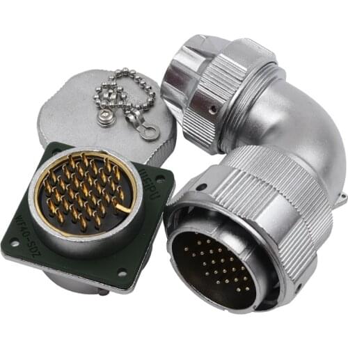 WEIPU WY40 TU+Z Industrial M40 Aviation Connector Waterproof Circular Wire Panel 5 9 15 26 31 Pin Right Male Plug Female Socket